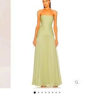 Elegant Green Strapless Maxi Dress